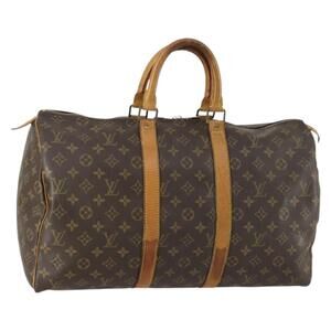 LOUIS VUITTON Monogram Keepall 45 Boston Bag M41428 LV Auth 160646
